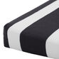Black and White Stripe Adirondack Chair Cushion image number 1