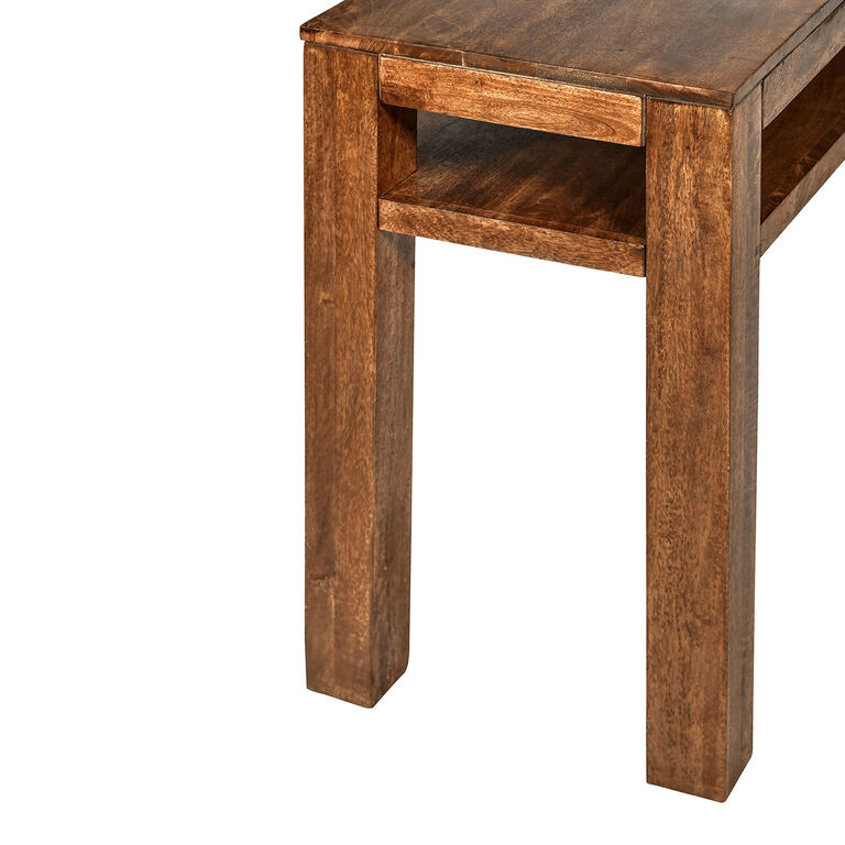Furley Mango Wood Console Table with Shelf image number 5