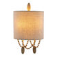 Reid Wood Bead And Linen Wall Sconce image number 2