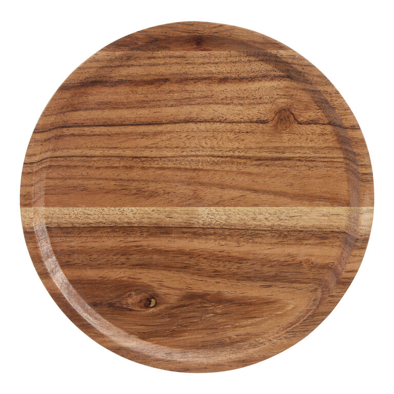 Natural Acacia Wood Appetizer Plate image number 1