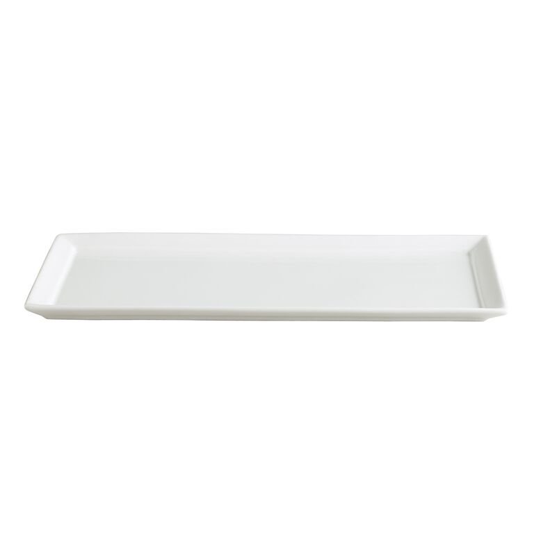 Rectangular White Porcelain Tasting Plate Set Of 4 image number 2