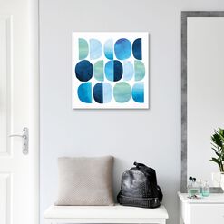 Codes Blue by Nikki Chu Framed Canvas Wall Art