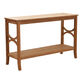 Mendocino Teak Wood Outdoor Console Table with Shelf image number 0
