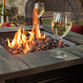 Molina Square Faux Wood and Bronze Steel Gas Fire Pit Table image number 6