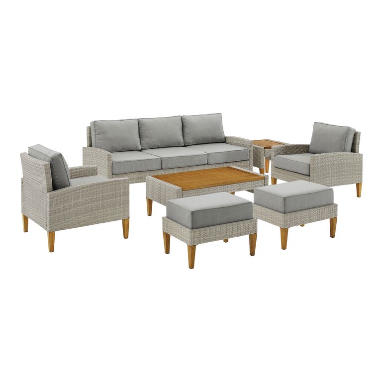 Capella All Weather 7 Piece Outdoor Couch Furniture Set image number 1