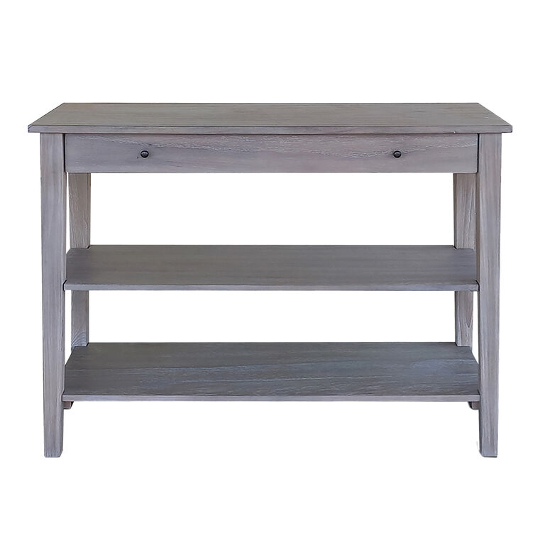 Evans Wood Console Table with Shelves image number 1