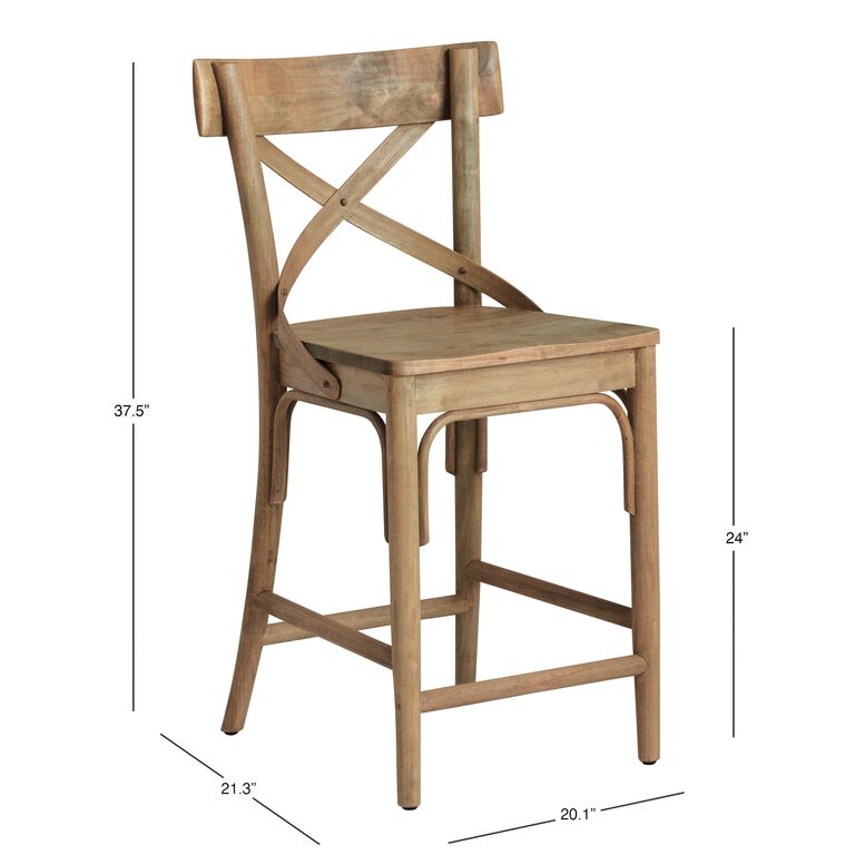 Bistro Distressed Wood Counter Stool image number 6