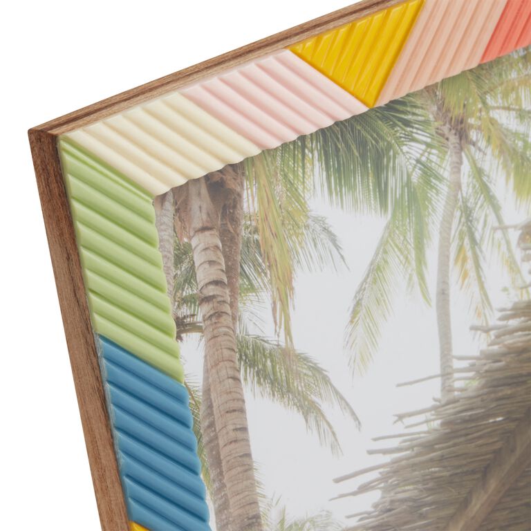 Wood Rainbow Lacquer Chevron Frame image number 2