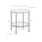 Milayan Round Metal and Glass End Table With Shelf image number 4