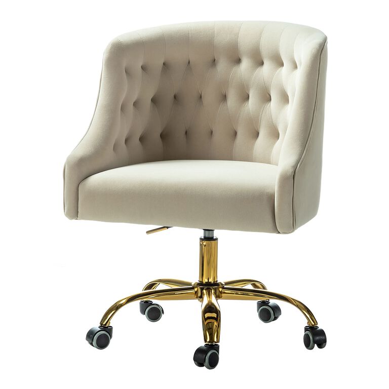 Nanette Velvet Tufted Upholstered Office Chair image number 1