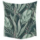 Green and Pink Tropical Plant Tapestry Wall Hanging image number 1
