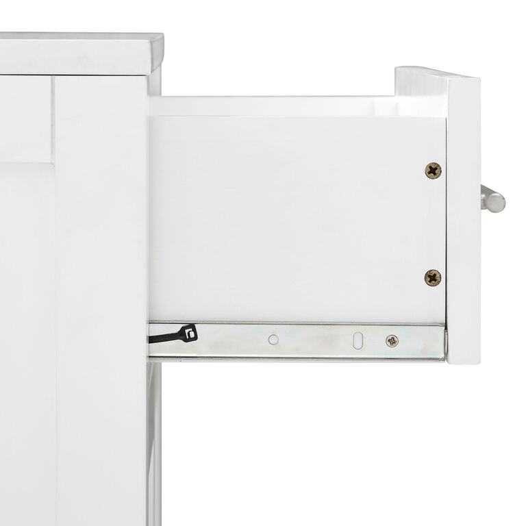 Windport White Storage Cabinet With Drawer image number 5