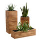Alicante Wood And Metal Outdoor Planter image number 2