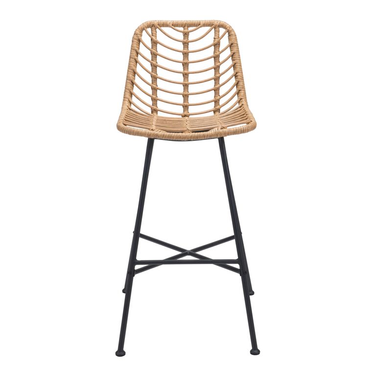 Foley All Weather Wicker Outdoor Barstool Set of 2 image number 3
