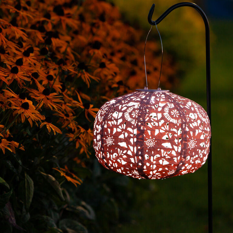 Sunflower Fabric Solar LED Lantern image number 6