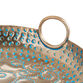 Gold And Blue Metal Hammered Serving Tray image number 1
