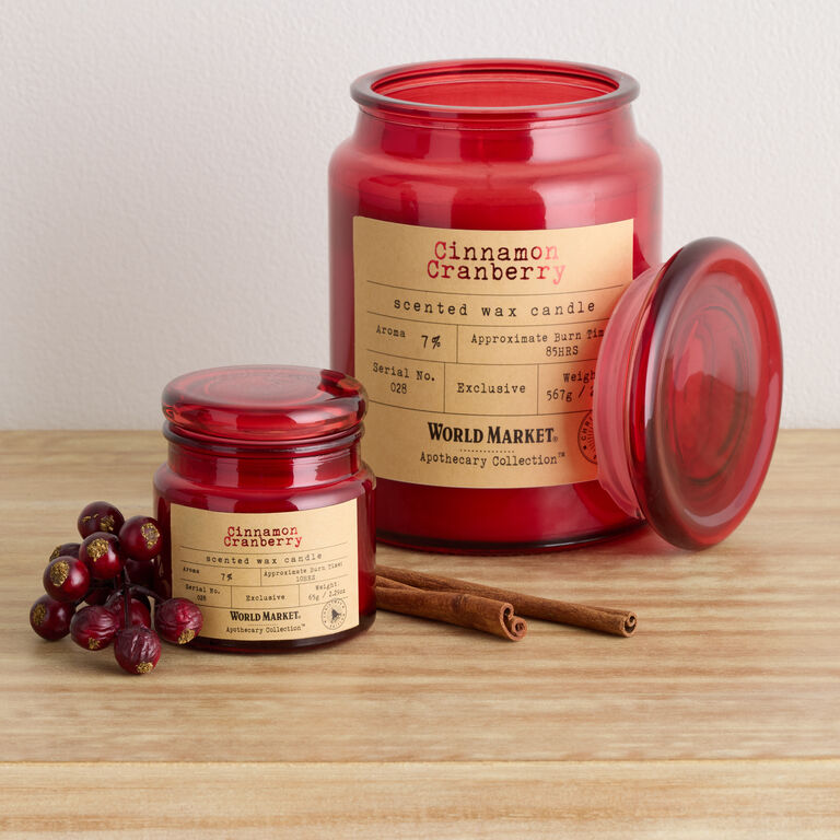 Apothecary Cinnamon Cranberry Scented Candle image number 1