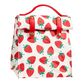 Red Strawberry Washable Paper Insulated Lunch Tote image number 0