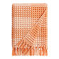 Orange Plaid Waffle Weave Cotton Bath Towel image number 0