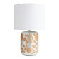Tasha Silver and Blush Blown Glass Etched Floral Table Lamp image number 0