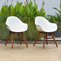 Jarle Molded Resin Outdoor Armchair Set of 2