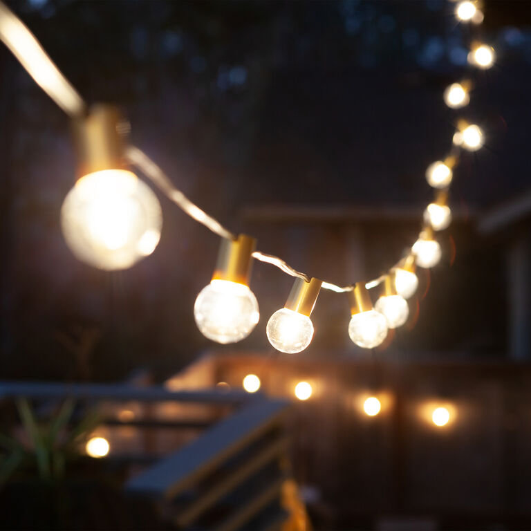 Gold Bistro Indoor Outdoor LED 25 Bulb String Lights image number 2