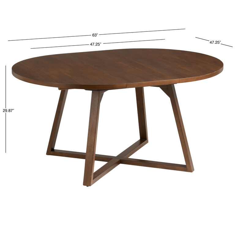 Maliyah Wood Rounded Extension Dining Table image number 7