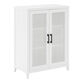 Rayna White Faux Rattan Stackable Storage Cabinet image number 0