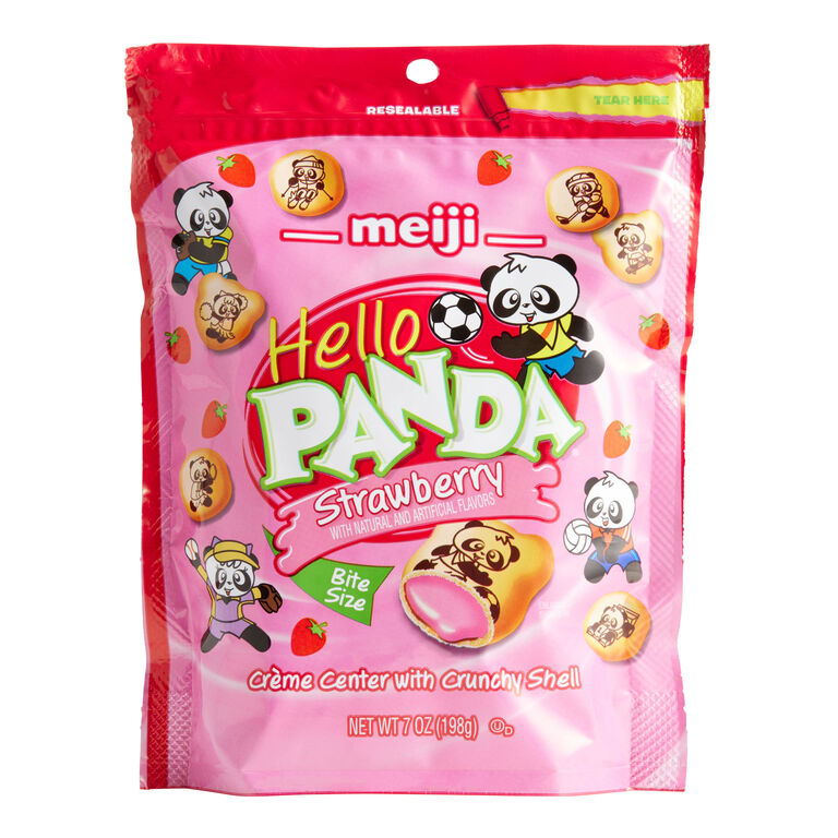 Meiji Hello Panda Strawberry Cookies Pouch image number 1