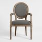 Paige Round Back Upholstered Dining Armchair image number 1