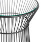Marina Round Metal Glass Top Outdoor Side Table image number 2