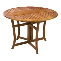 Danner Round Eucalyptus Wood Folding Outdoor Dining Table