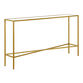 Mille Narrow Metal and Glass Top Console Table image number 0