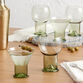 Olive Green Retro Pedestal Martini Glass image number 1