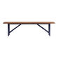 Beer Garden Wood and Metal Folding Outdoor Dining Bench image number 2