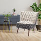 Evins Black And Cream Chevron Diamond Upholstered Chair image number 1
