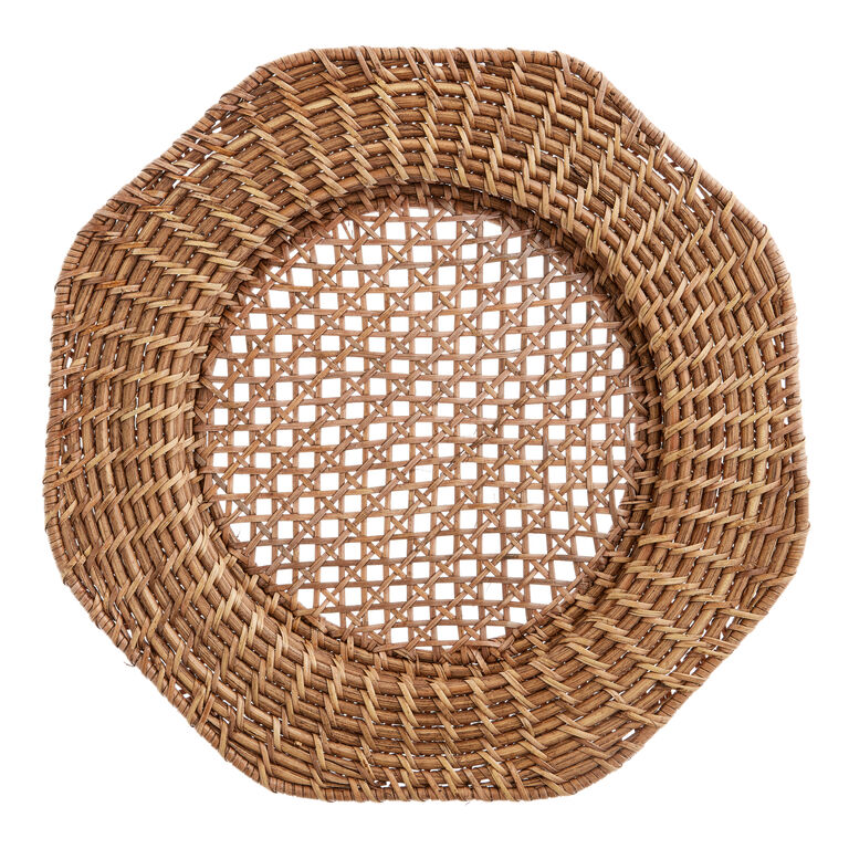 Handwoven Rattan Ruffle Charger Plate image number 1
