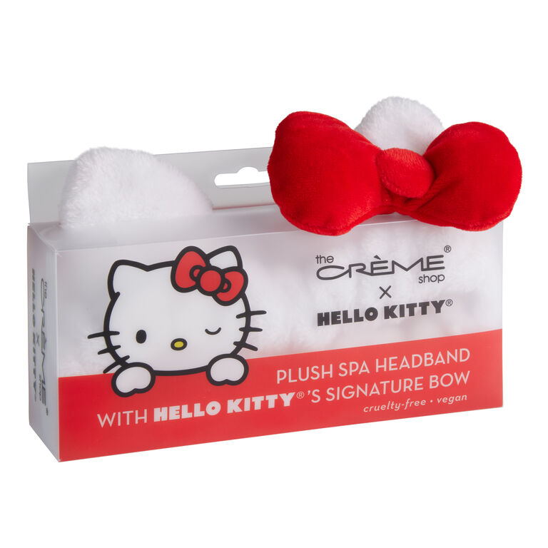 Creme Shop Hello Kitty Plush Spa Headband with Bow image number 1