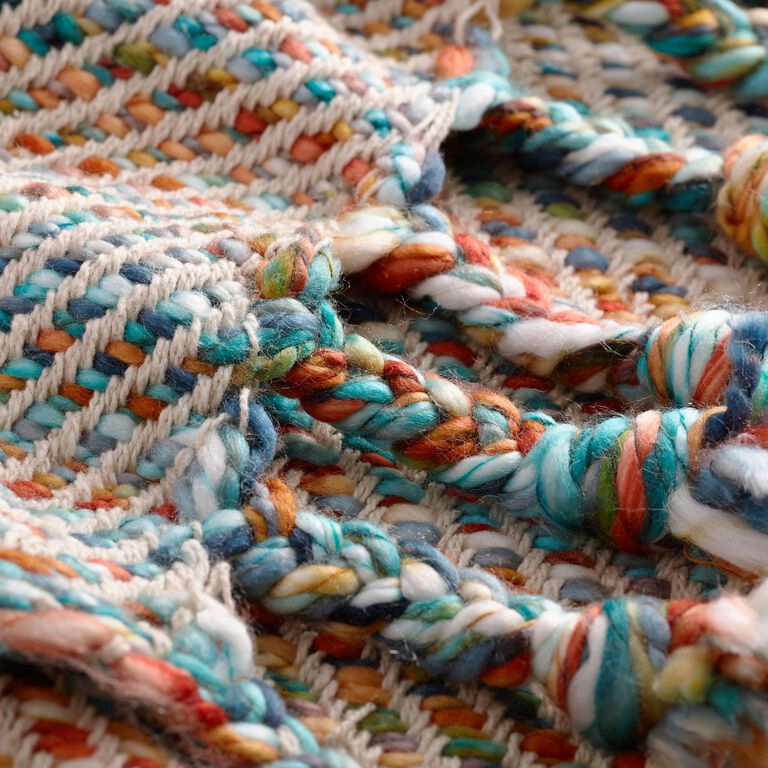 Multicolor Stitch Fringe Throw Blanket image number 2