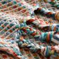 Multicolor Stitch Fringe Throw Blanket image number 1
