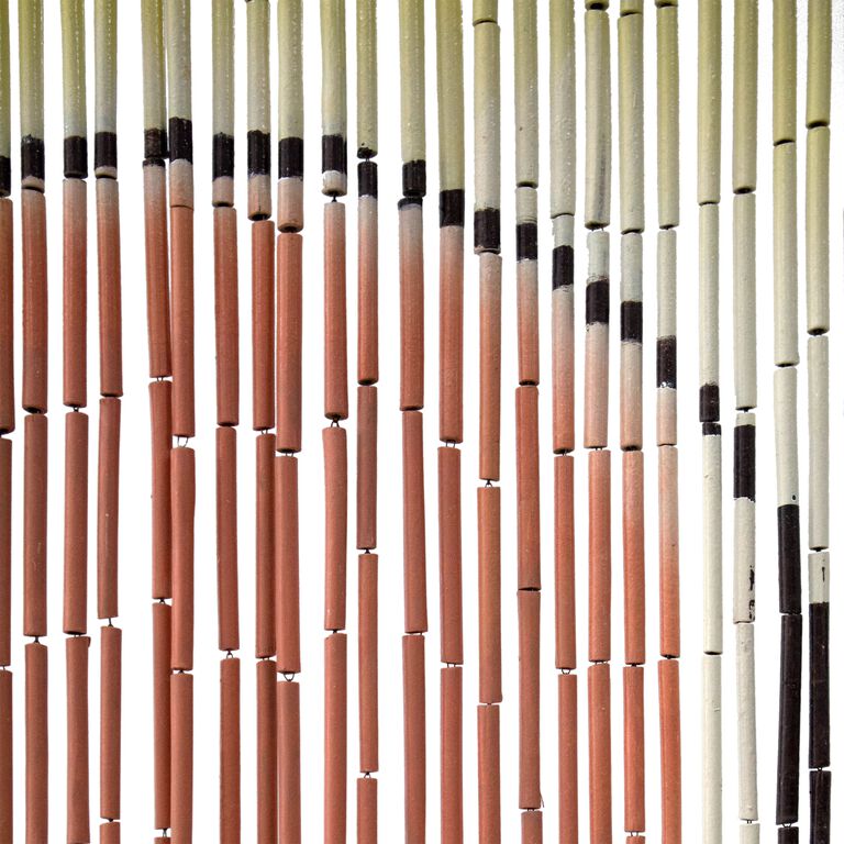 Warm Sunset Bamboo Beaded Curtain image number 3