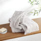 Menlo Gray Sculpted Floral Jacquard Hand Towel image number 1