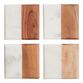 Square Marble and Wood Coasters 4 Pack image number 0