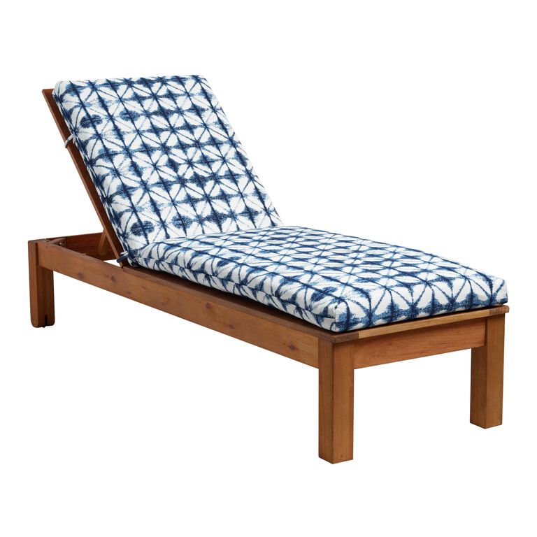 Sunbrella Indigo Tile Outdoor Chaise Lounge Cushion image number 4