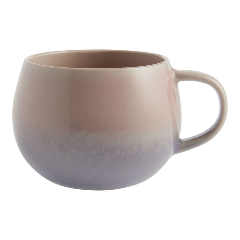 Oversized Muted Ombre Reactive Glaze Ceramic Mug image number 1