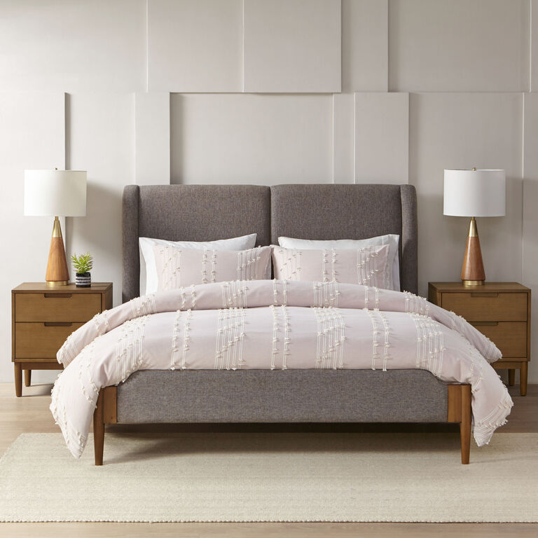 Gladys Gray Wingback Upholstered Queen Bed image number 7
