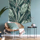 Green and Pink Tropical Plant Tapestry Wall Hanging image number 2