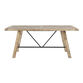 Verde Natural Pine Wood and Metal Dining Table image number 2