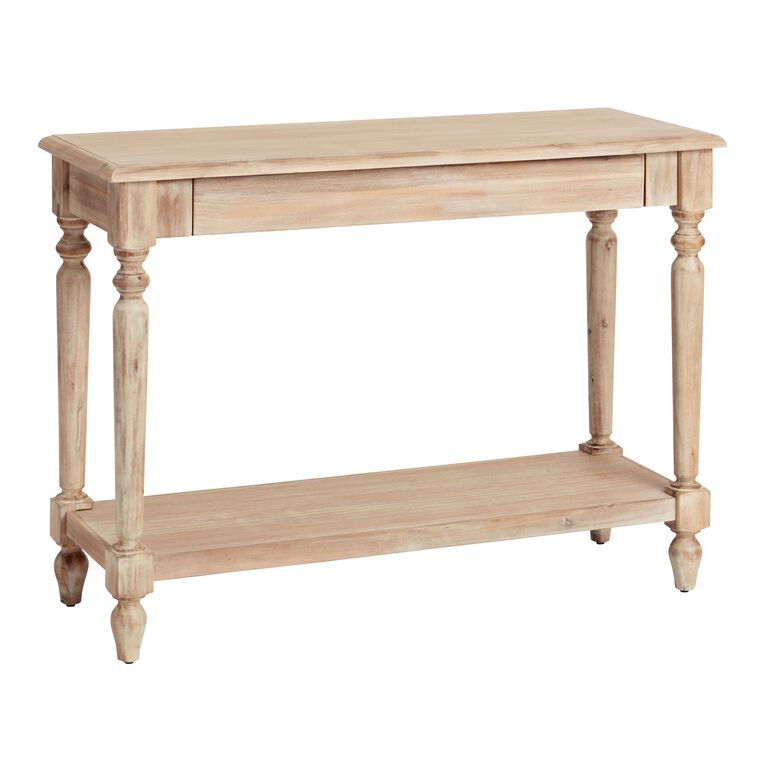 Everett Short Weathered Natural Wood Foyer Table image number 1