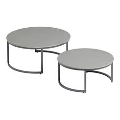 Zanotti Gray and Charcoal Outdoor Nesting Tables 2 Piece Set